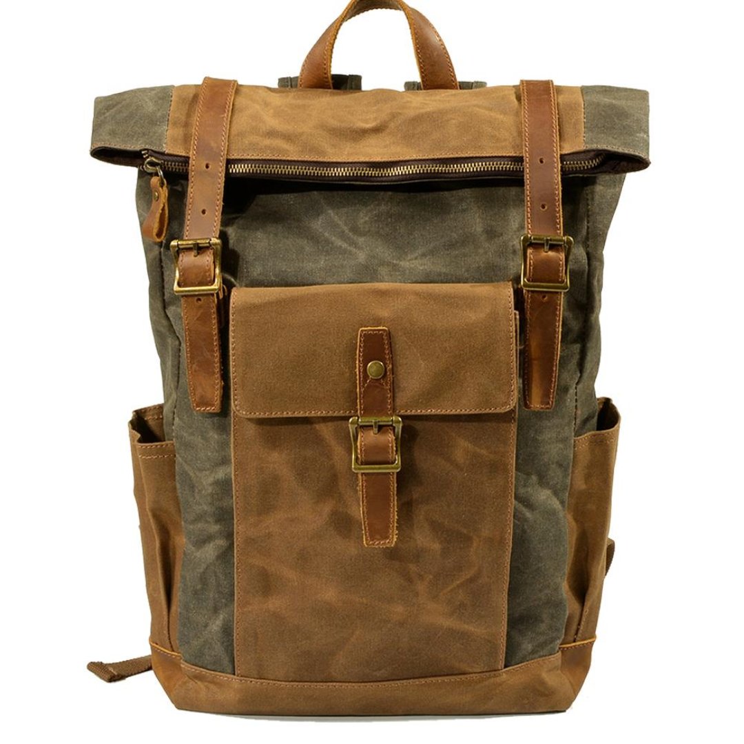 Wiley Vintage Backpack - Versatile and Functional Bag Army Green One Size