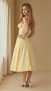 Kiana Corset Midi Dress for Elegant Style and Comfort