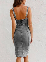 Annelise Figure-Hugging Denim Dress