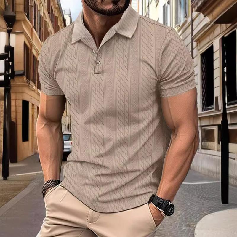 Button Placket Andre Polo Shirt Khaki
