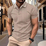 Button Placket Andre Polo Shirt Khaki
