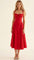 Kiana Corset Midi Dress for Elegant Style and Comfort Red
