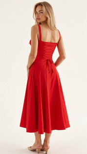 Kiana Corset Midi Dress for Elegant Style and Comfort