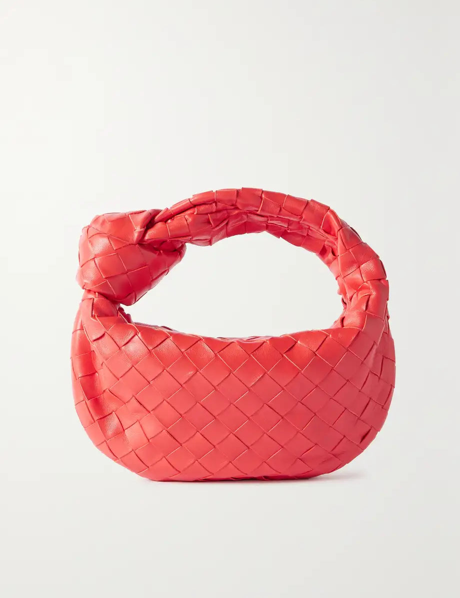Sonya Elegant Woven Handbag for Stylish Convenience Red