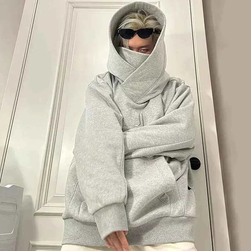 Uffe Double Neckline Ninja Hoodie - Stylish and Versatile Comfort