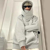 Uffe Double Neckline Ninja Hoodie - Stylish and Versatile Comfort