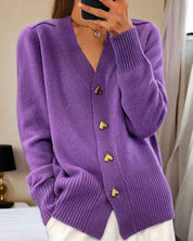 Heart Button Cardigan for All Day Comfort and Style