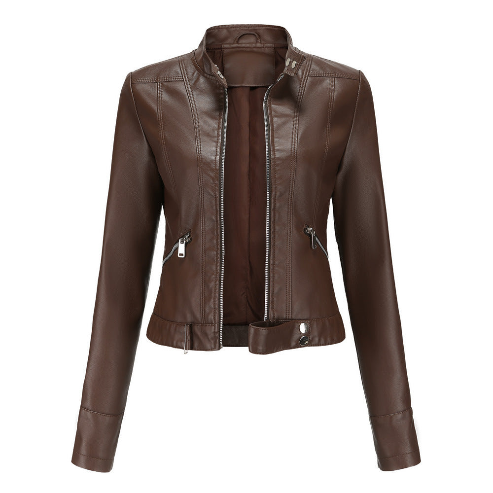 Mille - Sophisticated Leather Jacket Brown