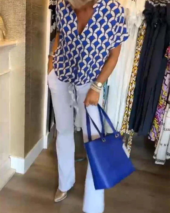 Miley - Printed Casual Blouse