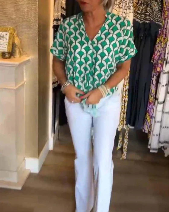 Miley - Printed Casual Blouse