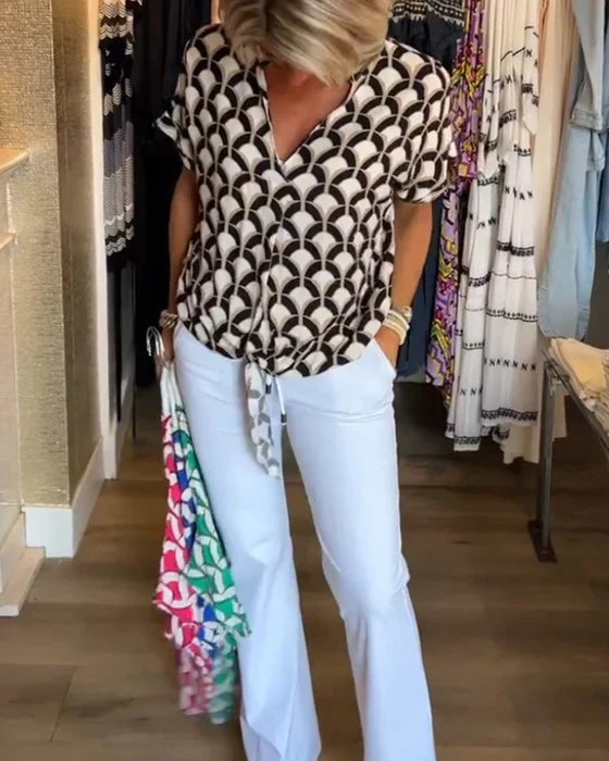 Miley - Printed Casual Blouse