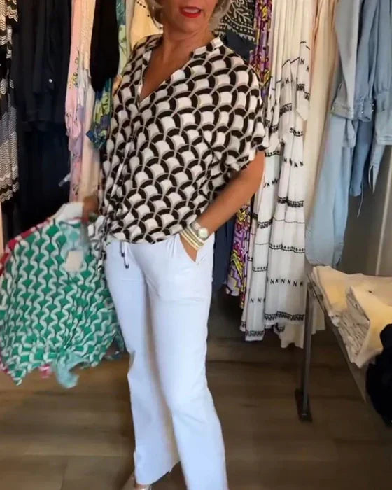 Miley - Printed Casual Blouse