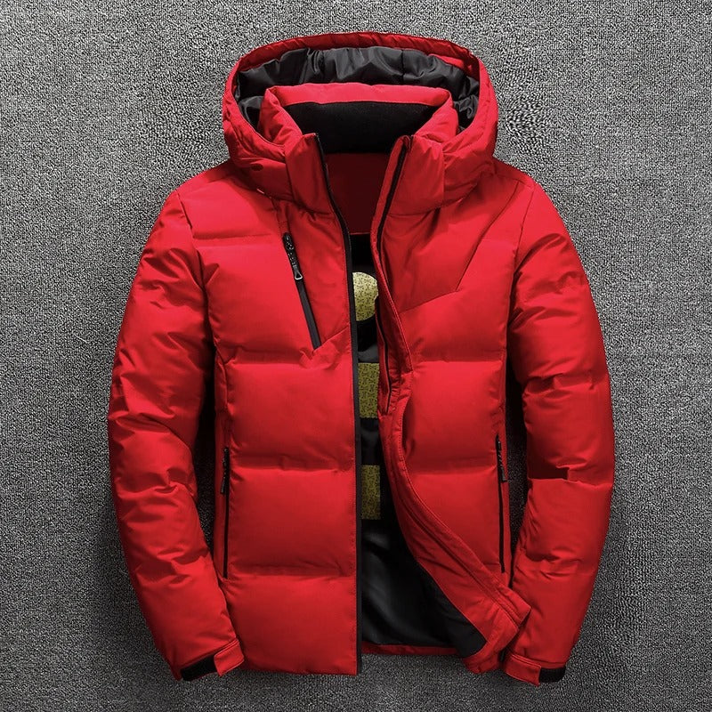 Colden Insulated Hooded Winter Coat Red