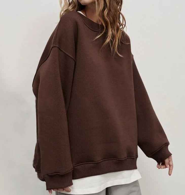 Vanna Oversized Basic Jumper for Ultimate Comfort and Style Brown