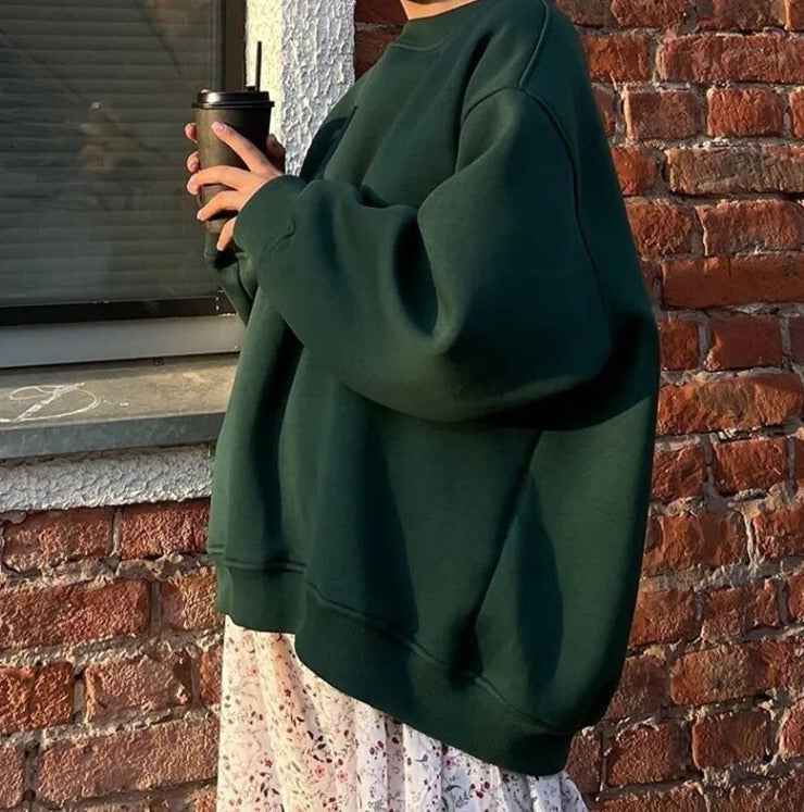 Vanna Oversized Basic Jumper for Ultimate Comfort and Style Green