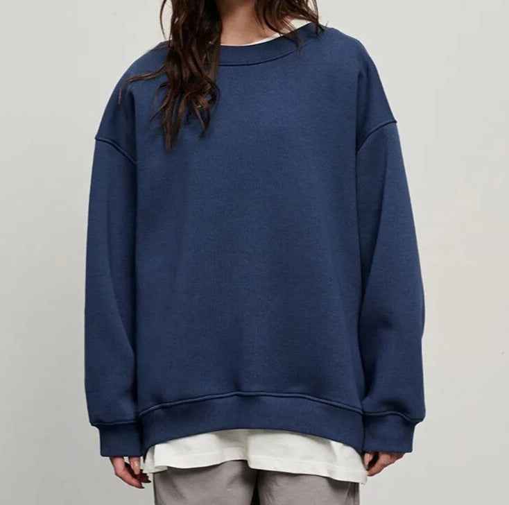 Vanna Oversized Basic Jumper for Ultimate Comfort and Style Navy Blue