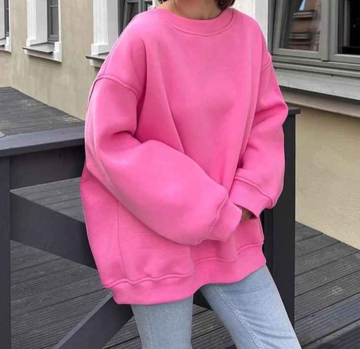 Vanna Oversized Basic Jumper for Ultimate Comfort and Style Pink