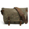 Uriel Vintage Messenger Bag - Classic Buckle Style Green One Size