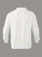 James - Vintage Geometric Design Sweater With Zipper