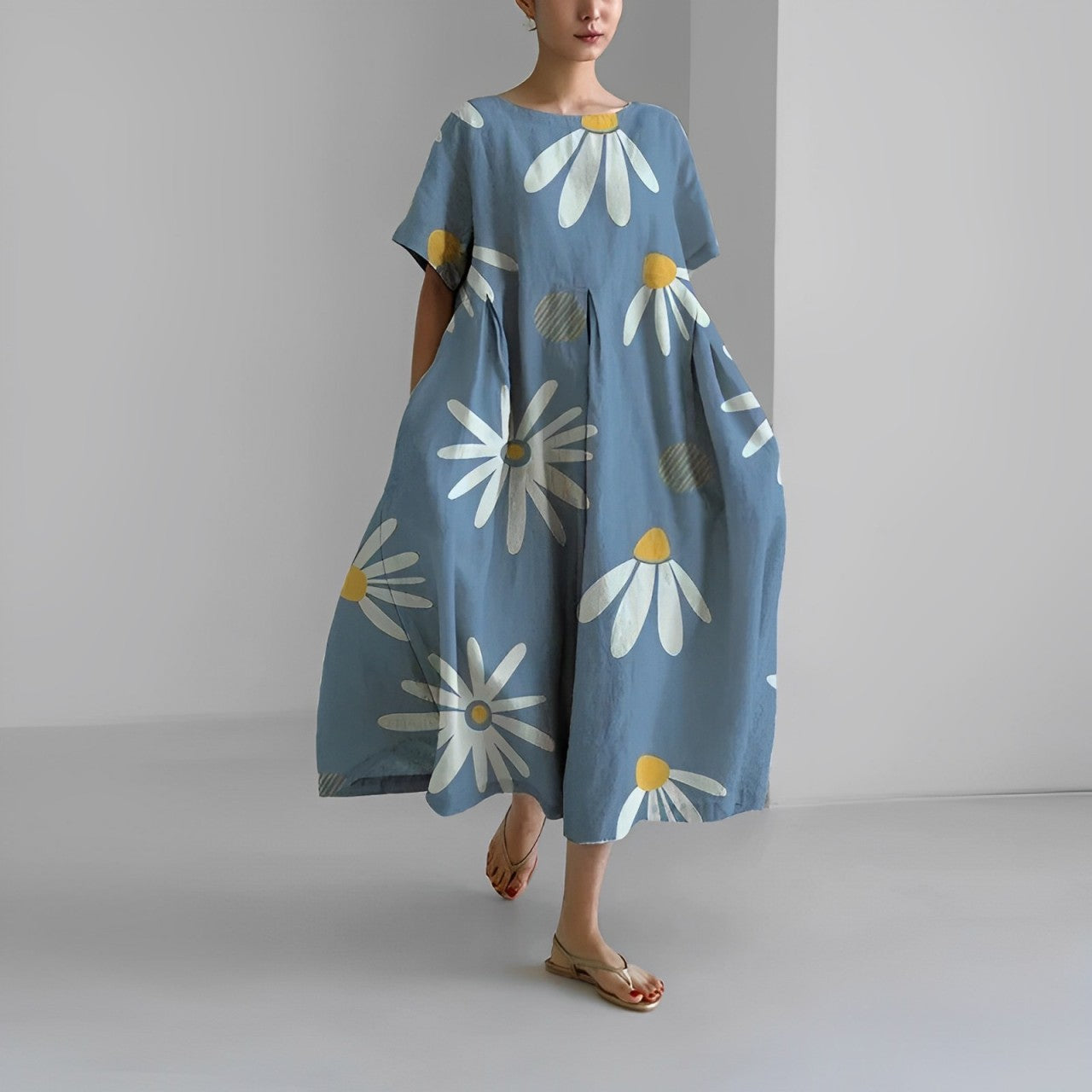 Rosa - Bohemian Floral Maxi Dress - Flowy Style LX-50
