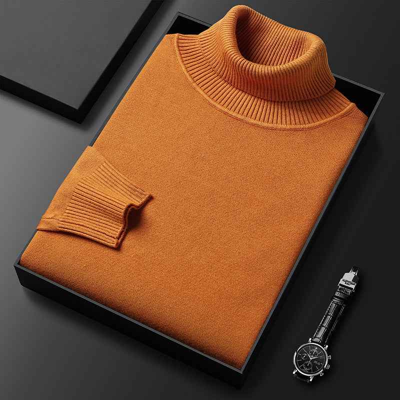 Teodor Warm Turtleneck Jumper Orange
