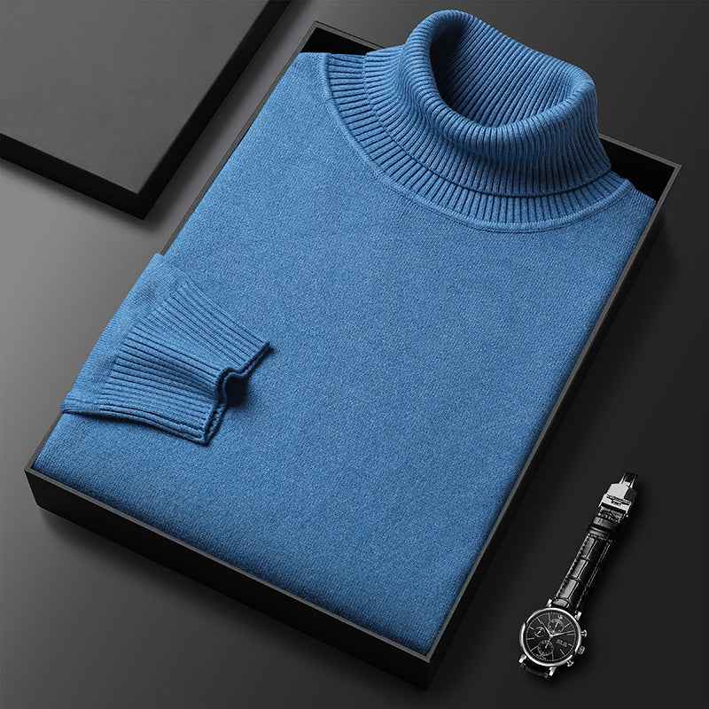 Teodor Warm Turtleneck Jumper Light Blue
